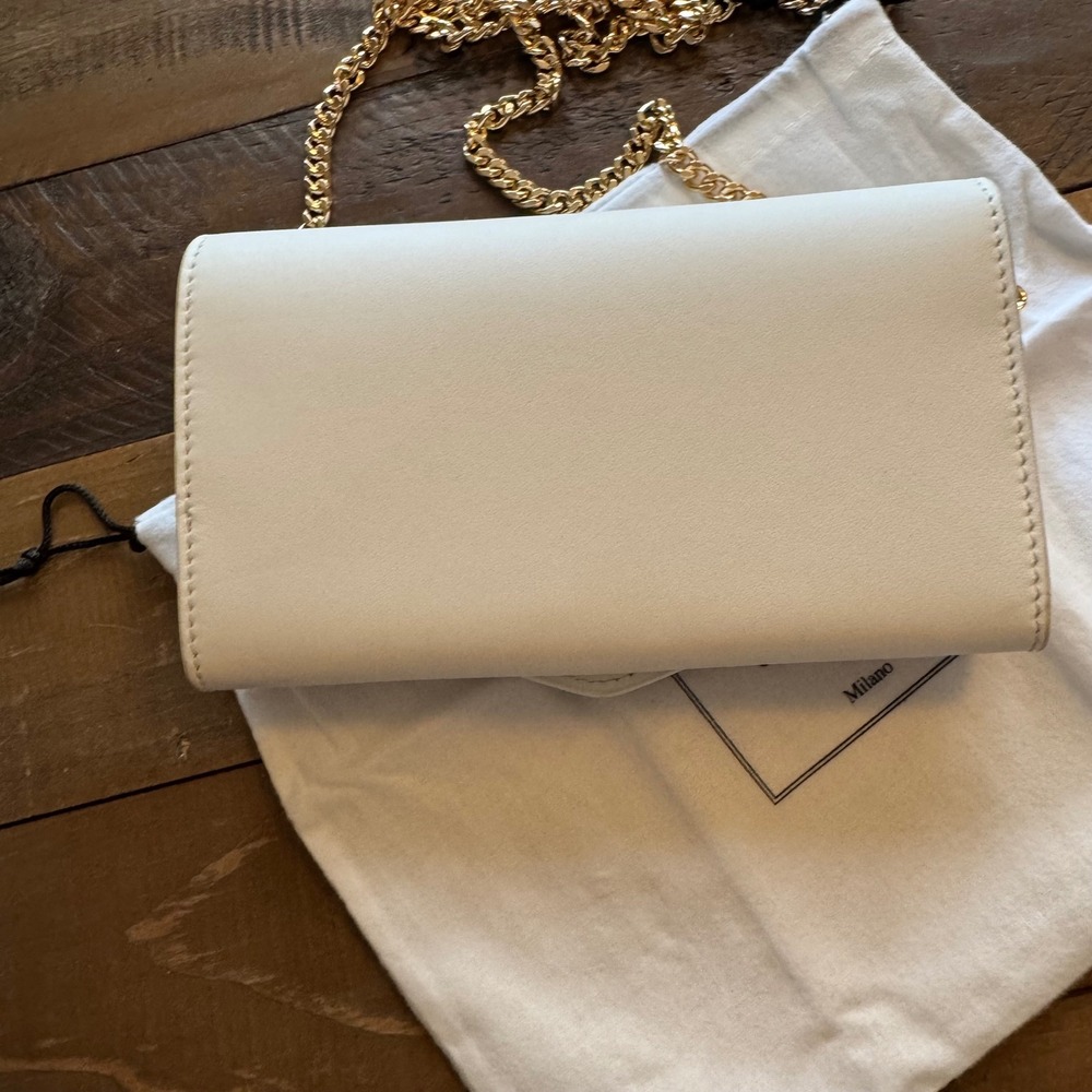 Moschino Couture White Leather Wallet on Chain Crossbody Bag - Picture 3 of 5